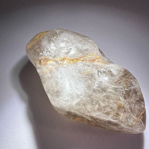 Golden Rutilated Quartz Crystal Freeform (#13) - Picture 5 of 11
